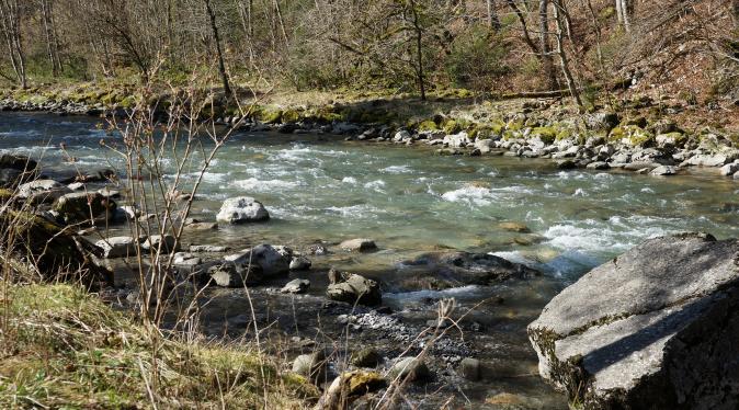 Étiage d'automne du Borne, Savoie