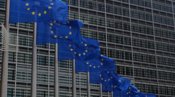 Drapeaux devant la Commission Européenne, Bruxelles