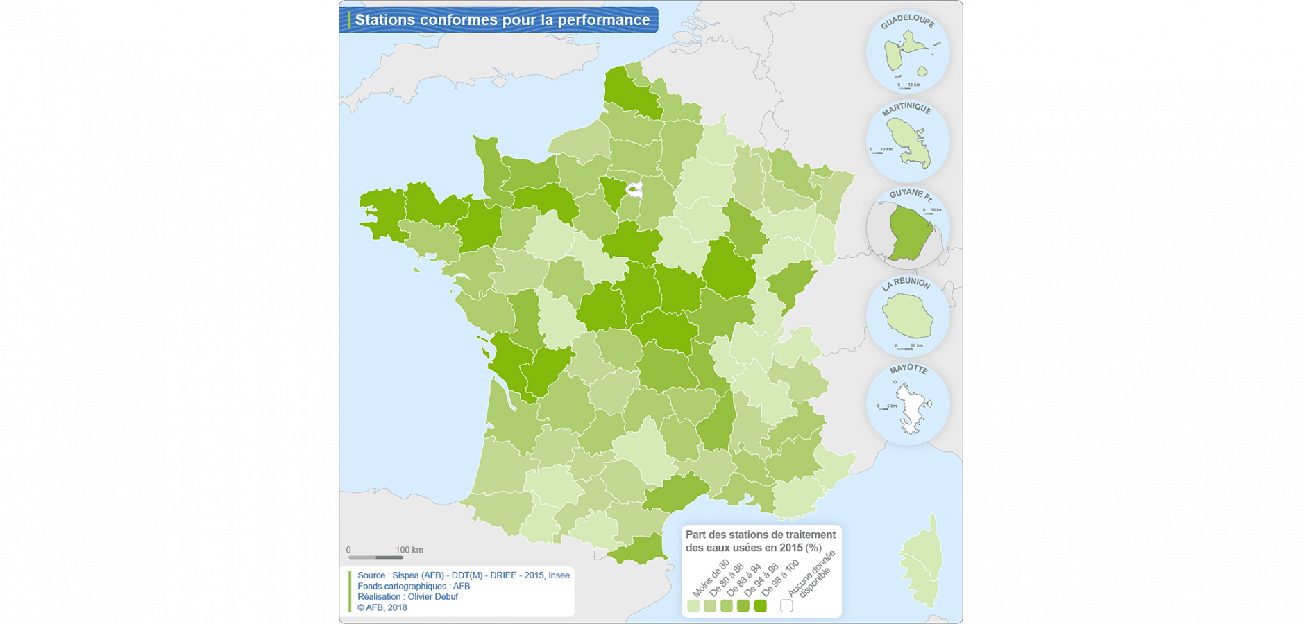 Carte Stations conformes pour la compétence par département 