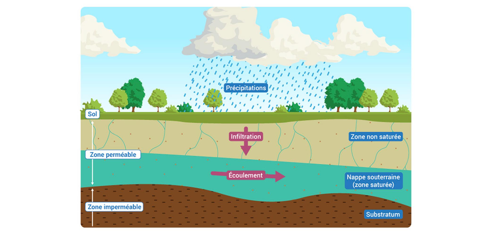 La structure des nappes souterraines