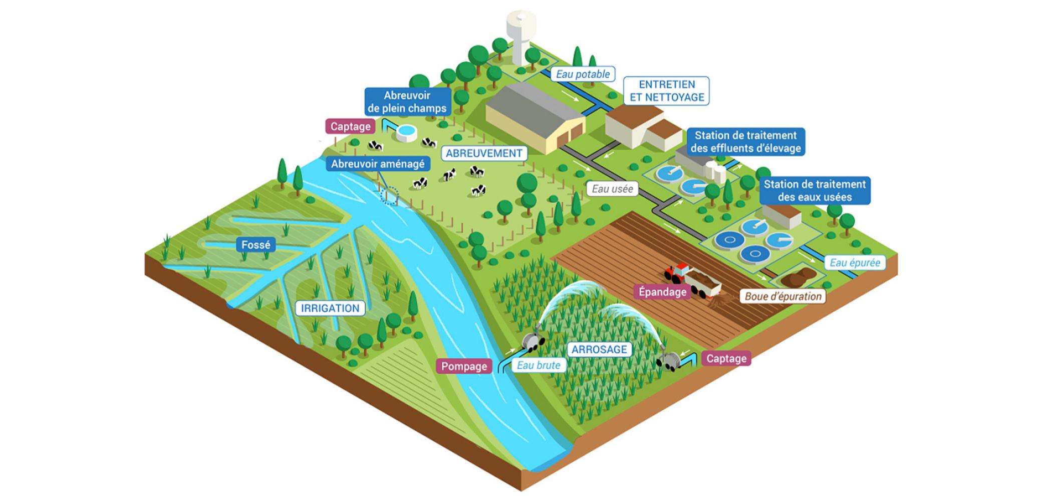 Les usages de l’eau et des milieux aquatiques pour l’agriculture