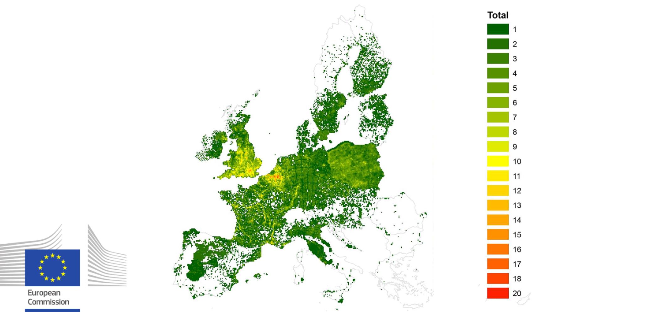 Carte des espèces exotiques envahissantes en Europe, EU