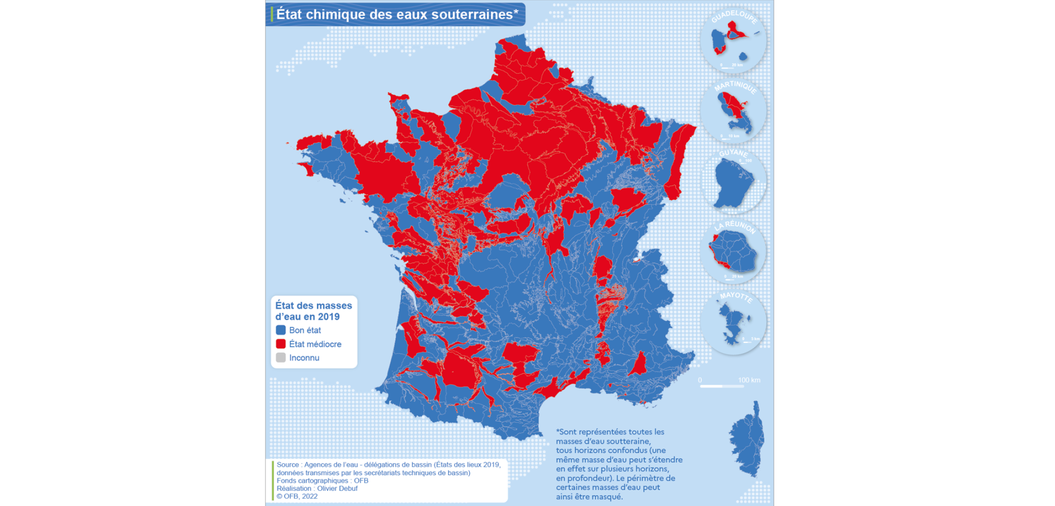 Carte État chimique des eaux souterraines (données 2019)