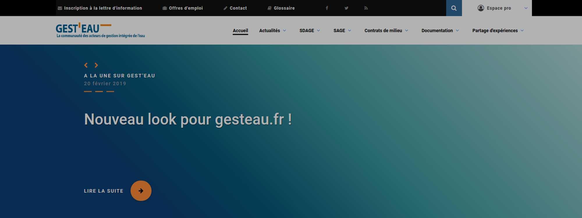 Nouveau site Gest'eau Nouveau site Gest'eau