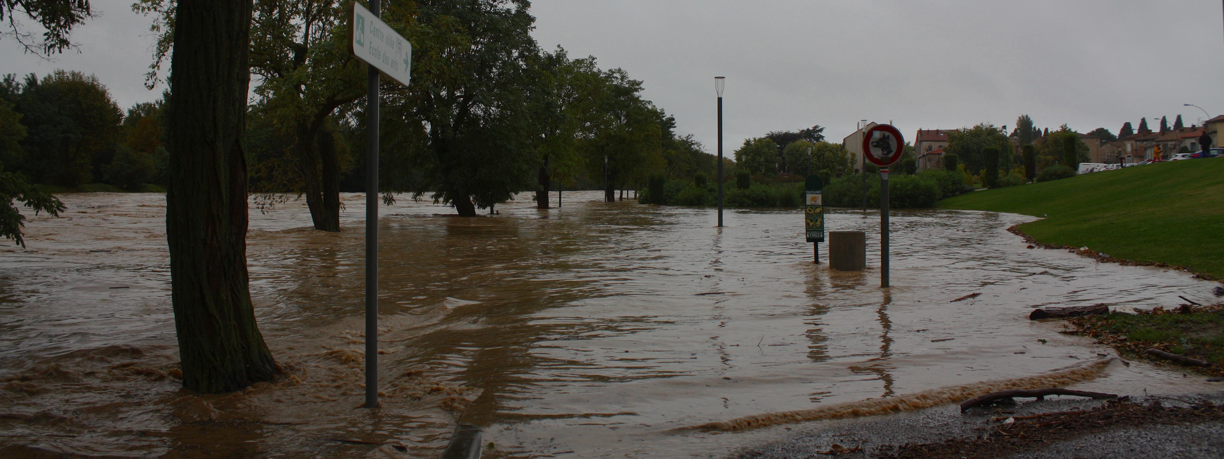 Inondation à Carcassonne, Aude, octobre 2018 Inondation à Carcassonne, Aude, octobre 2018
