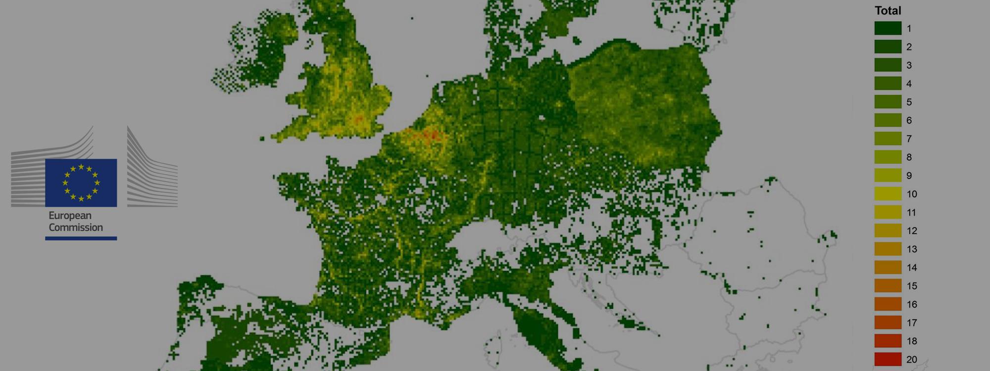 Carte des espèces exotiques envahissantes en Europe, EU