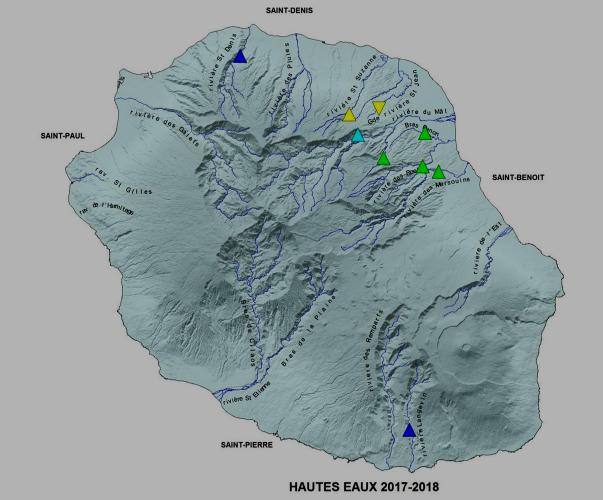 La Réunion Hydrométrie des hautes-eaux 2017-2018