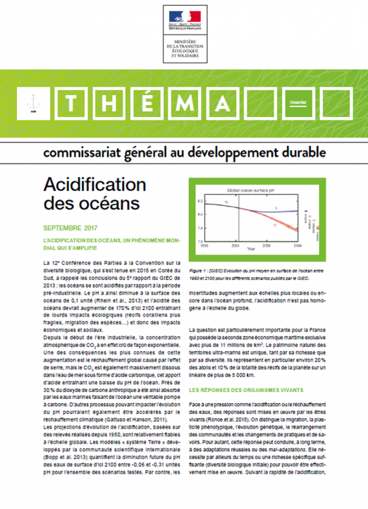 Acidification des océans, 2017