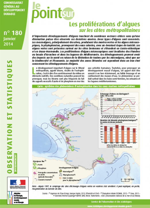 Les proliférations d’algues sur les côtes métropolitaines