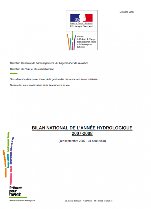 Bulletin national de l'année hydrologique 2007-2008-image