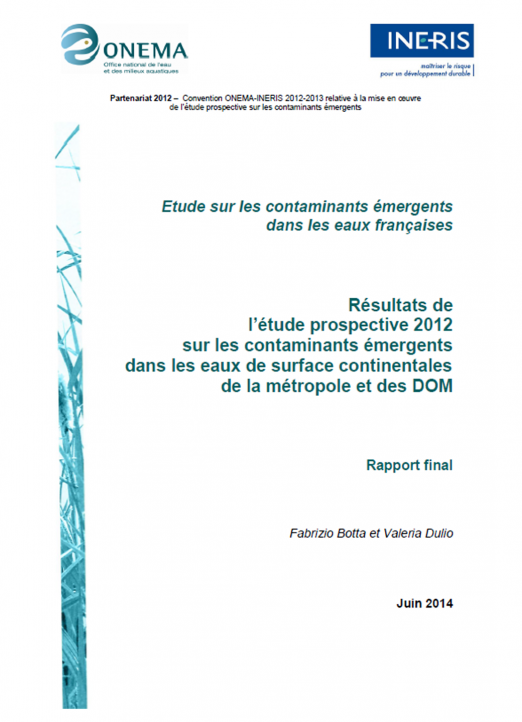 Contaminants émergents dans les eaux de surface continentales de la métropole et des DOM en 2012-image