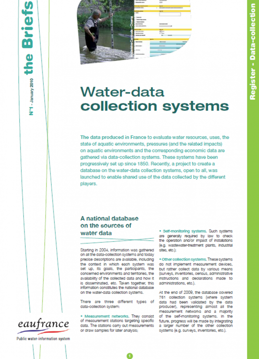 Water-data collection systems (data 2009)