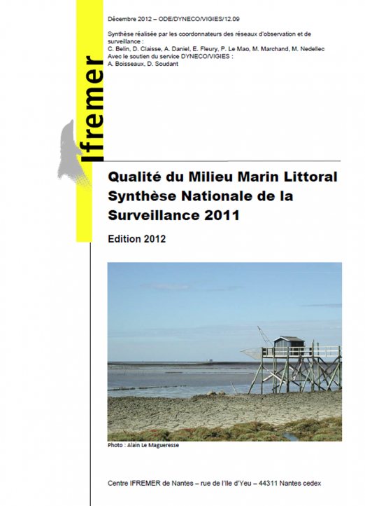 Qualité du milieu marin littoral (données 2011)