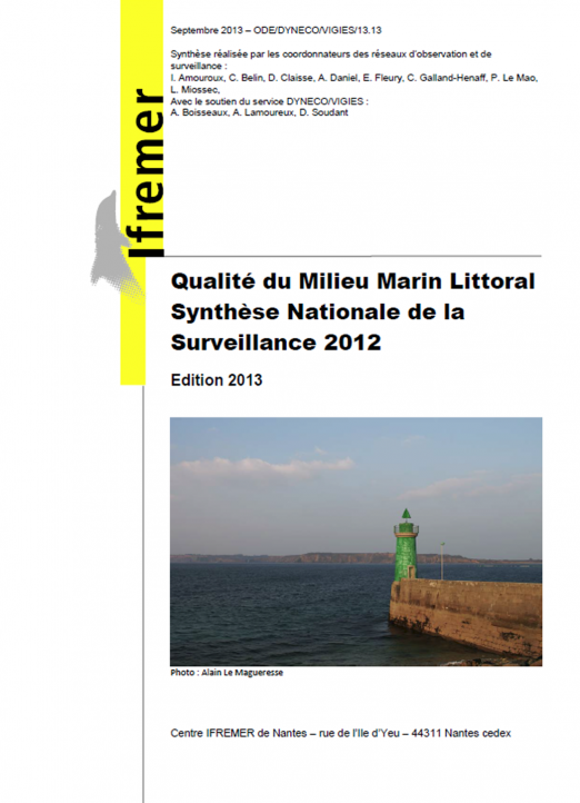 Qualité du milieu marin littoral (données 2012)