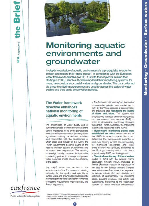 Monitoring aquatic environments and groundwater
