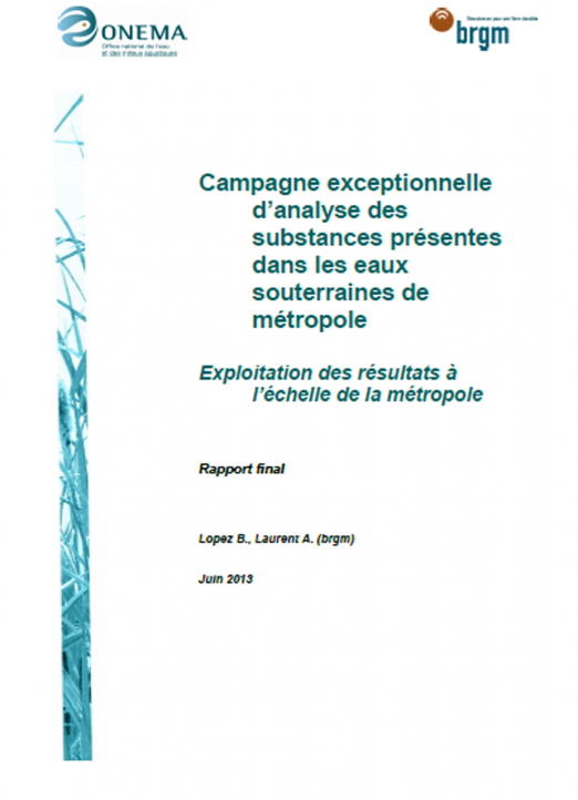 Contaminants émergents dans les eaux souterraines en outre-mer (données 2012-2013)