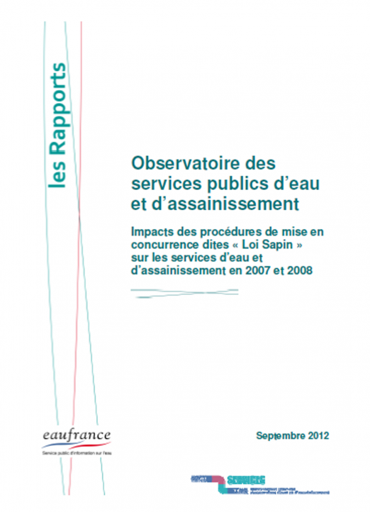 Impact des procédures de mise en concurrence dites "loi Sapin" sur les services (données 2007-2008)