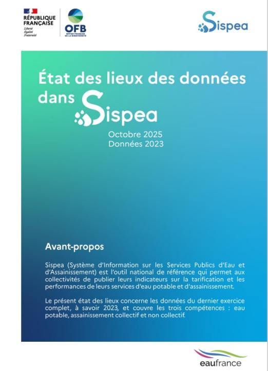 État des lieux des données dans Sispea (Octobre 2025 - Données 2023) Etat des lieux Sispea 2023