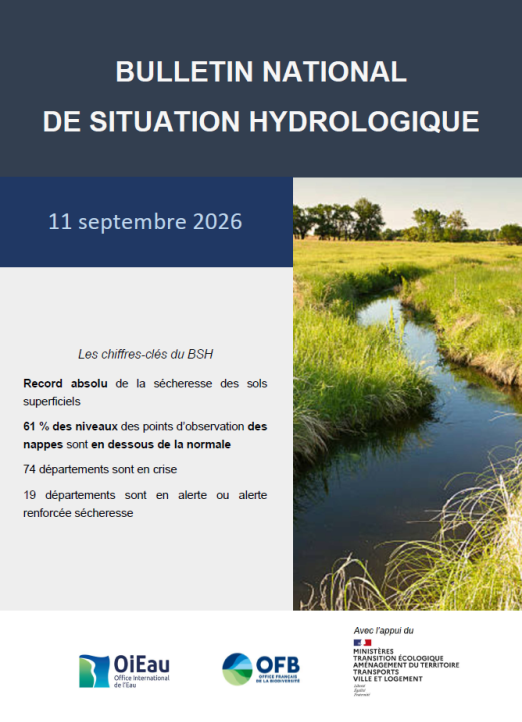 Visuel Bulletin national de situation hydrologique de septembre 2026