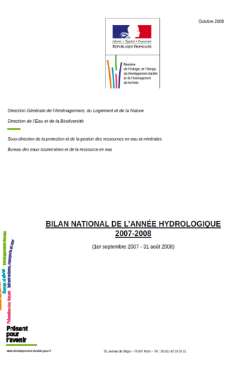Bulletin national de l'année hydrologique 2007-2008-image