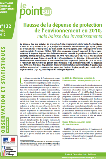 Les dépenses de protection de l’environnement des entreprises (données 2010)
