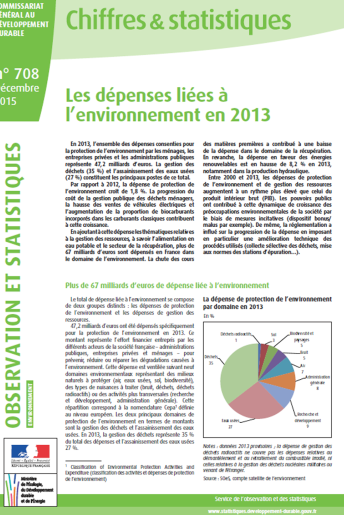 Les dépenses de protection de l’environnement des entreprises (données 2013)