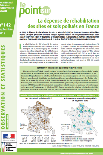 Les dépenses de réhabilitation des sites et sols pollués (données 2010)