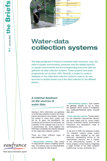 Water-data collection systems (data 2009)