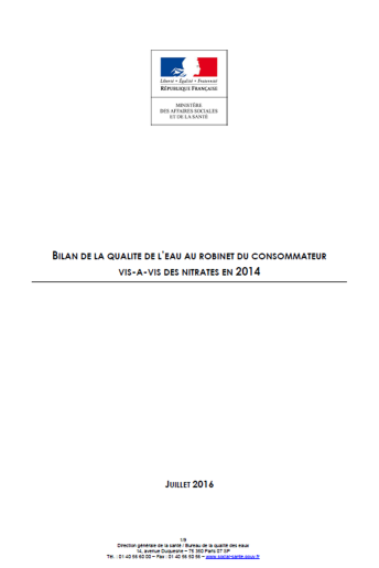 La qualité de l’eau potable vis-à-vis des nitrates (données 2014) La qualité de l’eau potable vis-à-vis des nitrates (données 2014)