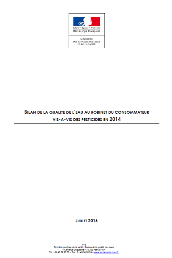 La qualité de l’eau potable vis-à-vis des pesticides (données 2013-2014) La qualité de l’eau potable vis-à-vis des pesticides (données 2013-2014)