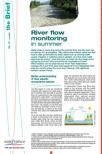 River flow monitoring in summer