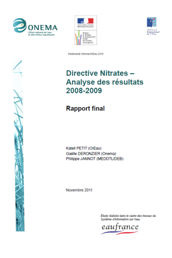 Directive Nitrates - Analyse des résultats 2008-2009