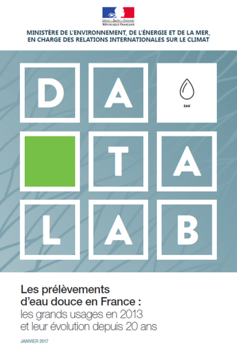 Les prélèvements d’eau douce en France : les grands usages en 2013 et leur évolution depuis 20 ans Les prélèvements d’eau douce en France : les grands usages en 2013 et leur évolution depuis 20 ans