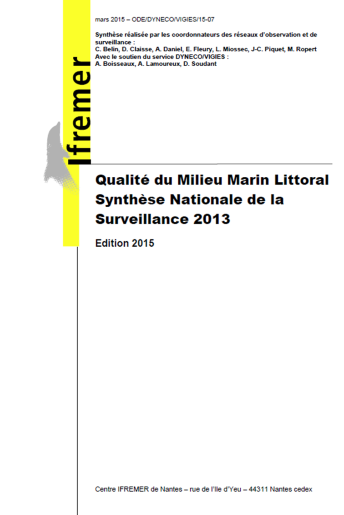 Qualité du milieu marin littoral (données 2013)