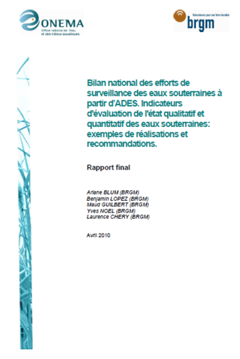 Les efforts de surveillance des eaux souterraines