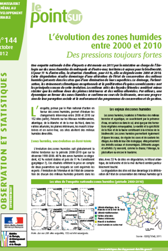 L’évolution des zones humides (données 2000-2010)
