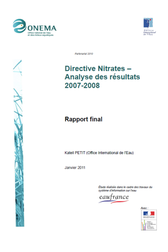 Directive Nitrates - Analyse des résultats 2007-2008