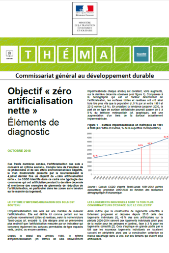 Objectif « zéro artificialisation nette » Éléments de diagnostic
