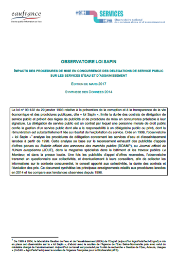 Vignette du bulletin sur les impacts de la loi Sapin (données 2014)