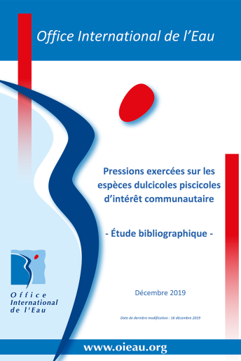 Pressions exercées sur les espèces dulcicoles piscicoles d’intérêt communautaire - Étude bibliographique Pressions exercées sur les espèces dulcicoles piscicoles d’intérêt communautaire - Étude bibliographique