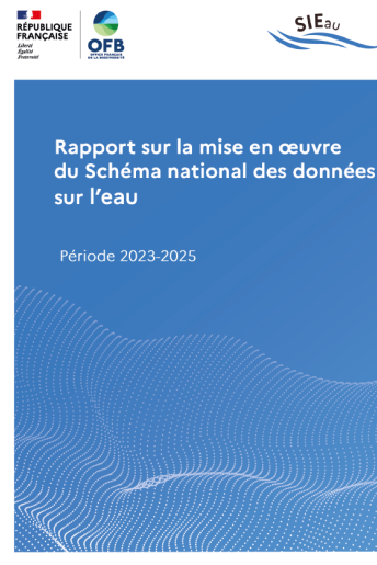 Visuel Rapport de mise en œuvre du Schéma National des Données sur l’Eau - période 2023-2025